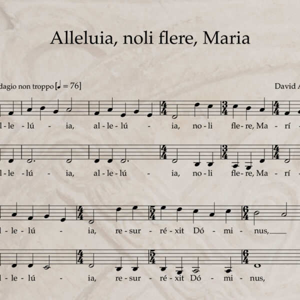 Alleluia, noli flere, Maria S/A PDF Score