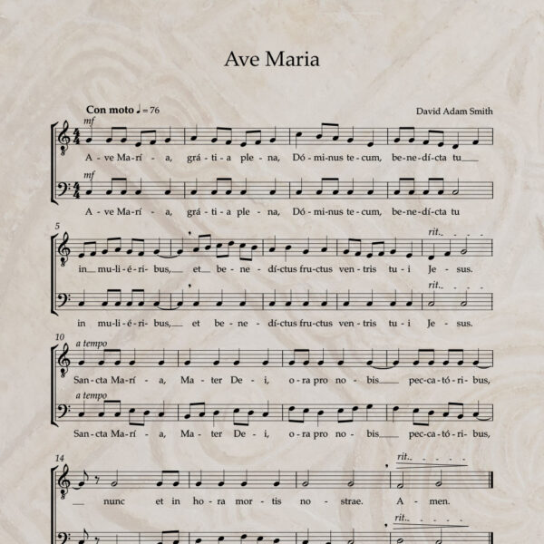 Ave Maria T/B PDF Score