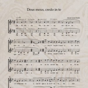 Deus meus, credo in te S/A PDF Score