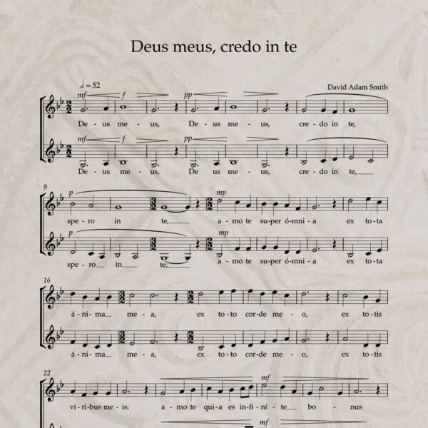 Deus meus, credo in te S/A PDF Score