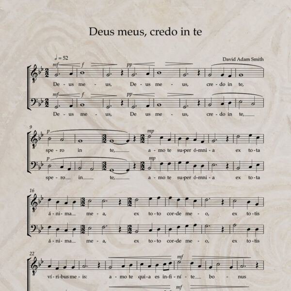 Deus meus, credo in te T/B PDF Score