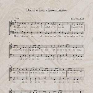 Domine Iesu, clementissime T/B PDF Score