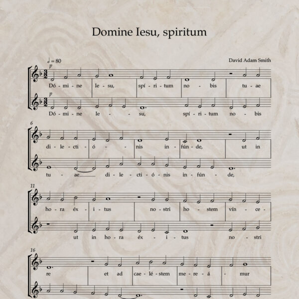 Domine Iesu, spiritum S/A PDF Score