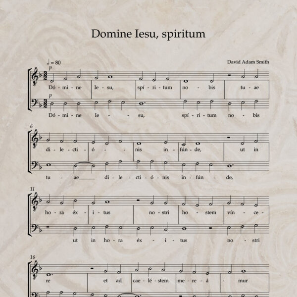 Domine Iesu, spiritum T/B PDF Score