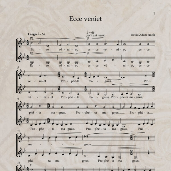 Ecce veniet S/A PDF Score