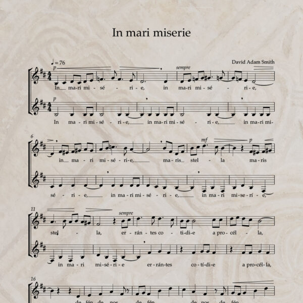 In mari miserie S/A PDF Score