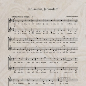 Jerusalem, Jerusalem S/A PDF Score