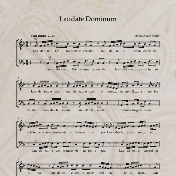 Laudate Dominum T/B PDF Score