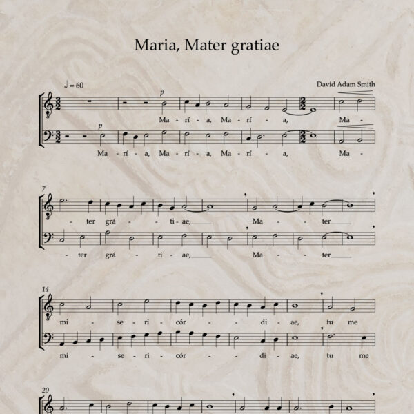 Maria, Mater Gratiae T/B PDF Score