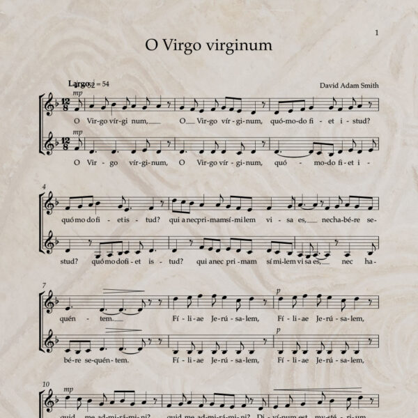 O Virgo virginum S/A PDF Score
