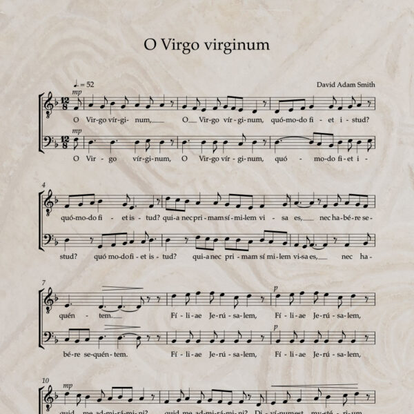 O Virgo virginum T/B PDF Score