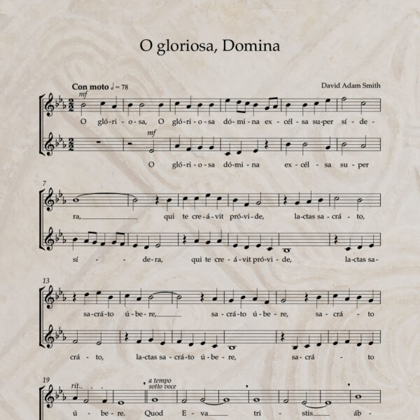 O gloriosa, Domina S/A PDF Score