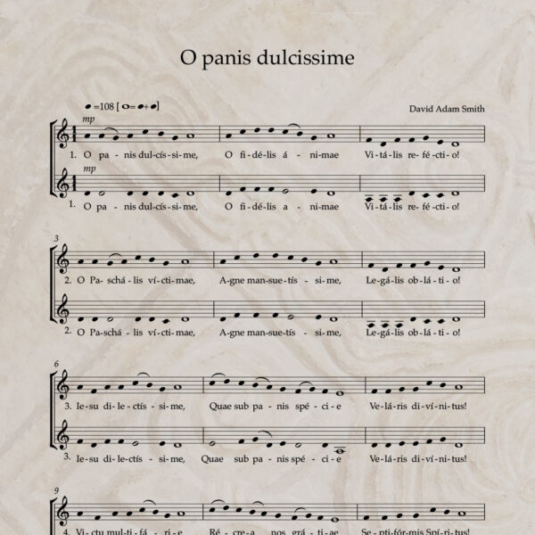 O panis dulcissime S/A PDF Score