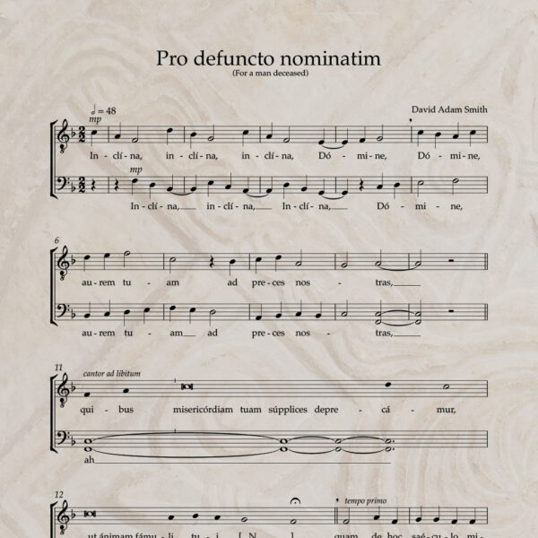 Pro defuncto nominatim T/B PDF Score