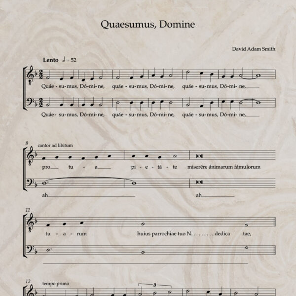 Quaesumus, Domine T/B PDF Score