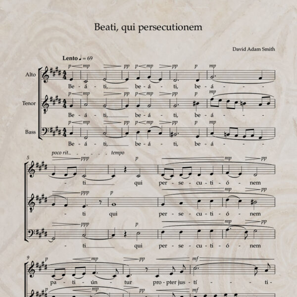 Beati qui persecutionem ATB PDF Score