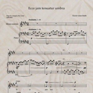 Ecce jam tenuatur umbra PDF Score