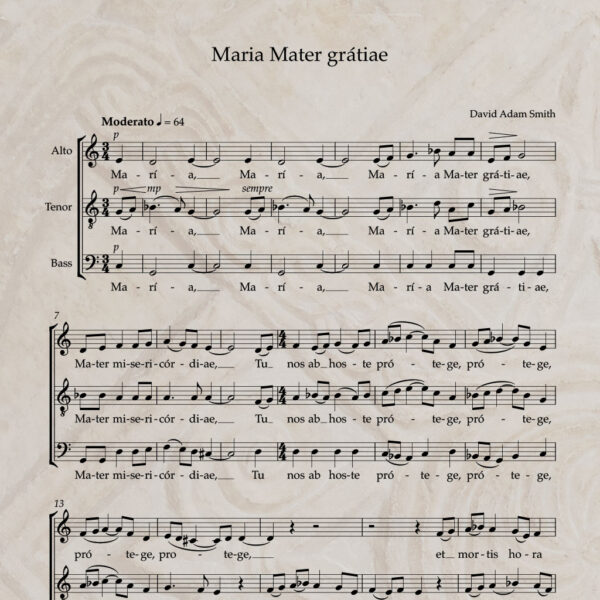 Maria mater grátiae ATB PDF Score