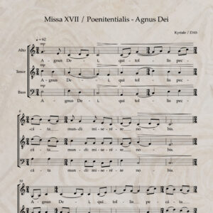Missa Poenitentialis (Kyriale: Missa XVII) - Agnus Dei PDF Score