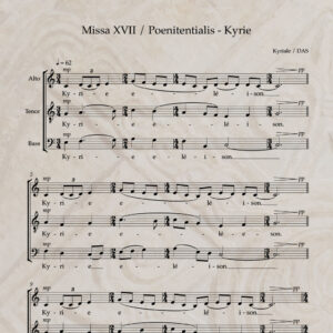 Missa Poenitentialis (Kyriale: Missa XVII) - Kyrie PDF Score