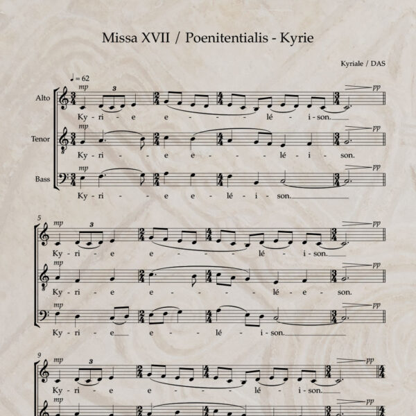 Missa Poenitentialis (Kyriale: Missa XVII) - Kyrie PDF Score