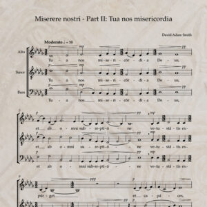 Miserére nostri - Part II: 'Tua nos misericordia' ATB PDF Score