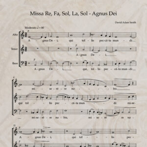 Missa Re, Fa, Sol, La, Sol - Agnus Dei PDF Score
