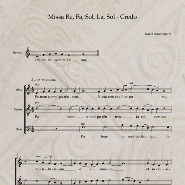 Missa Re, Fa, Sol, La, Sol - Credo PDF Score