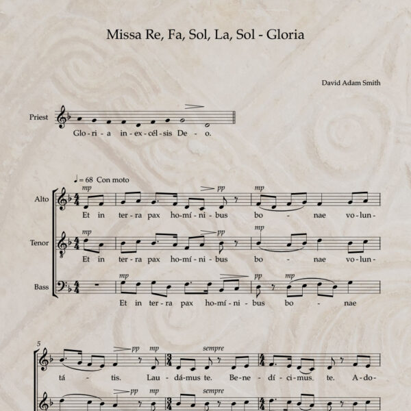 Missa Re, Fa, Sol, La, Sol - Gloria PDF Score