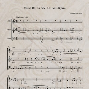 Missa Re, Fa, Sol, La, Sol - Kyrie PDF Score