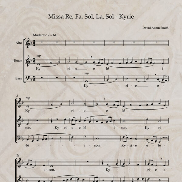 Missa Re, Fa, Sol, La, Sol - Kyrie PDF Score