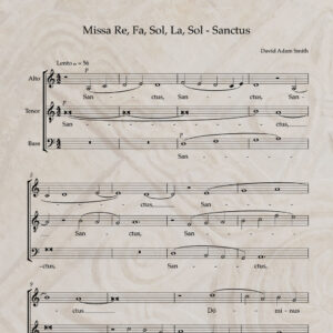 Missa Re, Fa, Sol, La, Sol - Sanctus/Benedictus PDF Score
