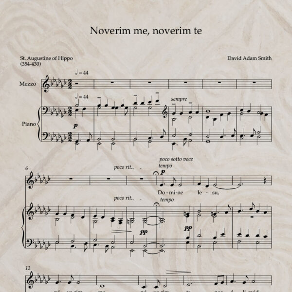 Noverim me, noverim te PDF Score