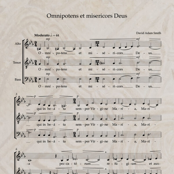 Omnipotens et misericors Deus ATB PDF Score