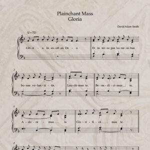 Plainchant Mass - Gloria w/ organ accompaniment PDF Score