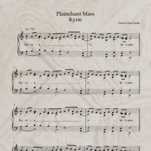 Plainchant Mass - Kyrie w/ organ accompaniment PDF Score