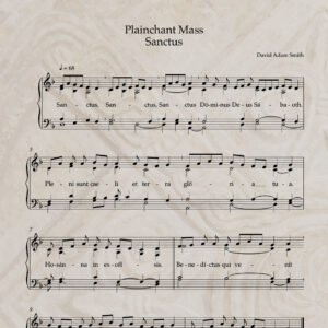 Plainchant Mass - Sanctus w/ organ accompaniment PDF Score