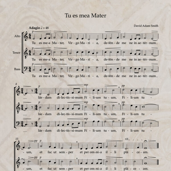 Tu es mea Mater ATB PDF Score